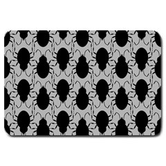 Pattern Beetle Insect Black Grey Large Doormat by Hannah976