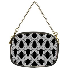 Pattern Beetle Insect Black Grey Chain Purse (two Sides)