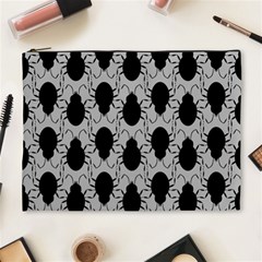 Pattern Beetle Insect Black Grey Cosmetic Bag (xl) by Hannah976