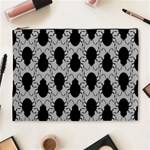 Pattern Beetle Insect Black Grey Cosmetic Bag (XL) Front