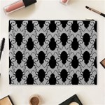 Pattern Beetle Insect Black Grey Cosmetic Bag (XL) Back