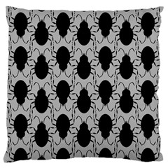 Pattern Beetle Insect Black Grey Large Cushion Case (one Side) by Hannah976