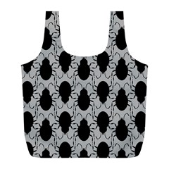 Pattern Beetle Insect Black Grey Full Print Recycle Bag (l) by Hannah976