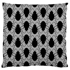 Pattern Beetle Insect Black Grey Standard Premium Plush Fleece Cushion Case (one Side) by Hannah976