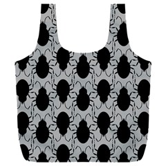 Pattern Beetle Insect Black Grey Full Print Recycle Bag (xxxl) by Hannah976