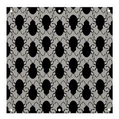 Pattern Beetle Insect Black Grey Banner And Sign 4  X 4  by Hannah976