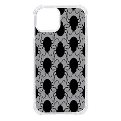 Pattern Beetle Insect Black Grey Iphone 14 Tpu Uv Print Case by Hannah976