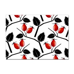 Rose Hip Pattern Branches Autumn Sticker A4 (10 Pack) by Hannah976