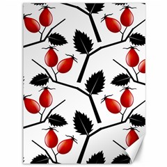 Rose Hip Pattern Branches Autumn Canvas 36  X 48  by Hannah976