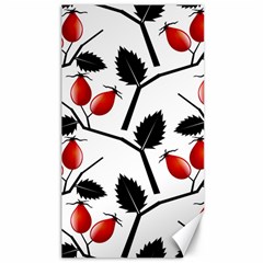 Rose Hip Pattern Branches Autumn Canvas 40  X 72  by Hannah976