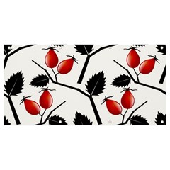 Rose Hip Pattern Branches Autumn Banner And Sign 8  X 4 