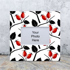 Rose Hip Pattern Branches Autumn White Box Photo Frame 4  X 6  by Hannah976