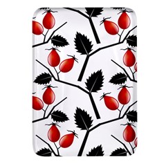 Rose Hip Pattern Branches Autumn Rectangular Glass Fridge Magnet (4 Pack) by Hannah976