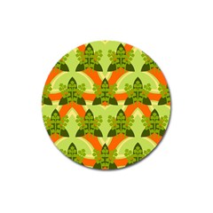 Texture Plant Herbs Herb Green Magnet 3  (round) by Hannah976