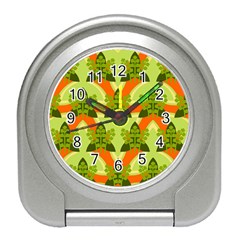 Texture Plant Herbs Herb Green Travel Alarm Clock by Hannah976