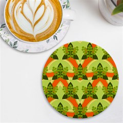 Texture Plant Herbs Herb Green Uv Print Round Tile Coaster by Hannah976