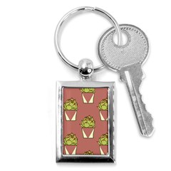 Cactus Pattern Background Texture Key Chain (rectangle) by Hannah976