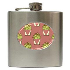 Cactus Pattern Background Texture Hip Flask (6 Oz) by Hannah976