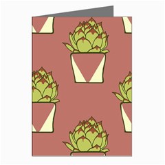 Cactus Pattern Background Texture Greeting Cards (pkg Of 8) by Hannah976