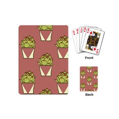 Cactus Pattern Background Texture Playing Cards Single Design (mini) by Hannah976