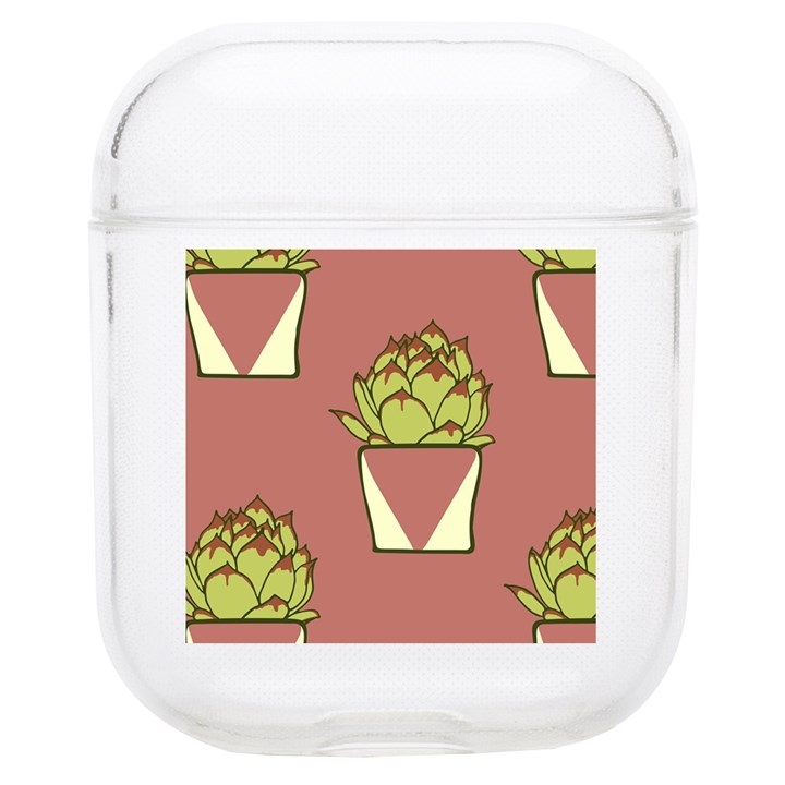 Cactus Pattern Background Texture Soft TPU AirPods 1/2 Case