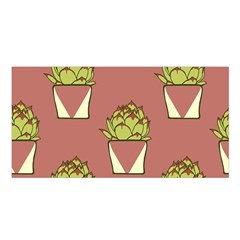 Cactus Pattern Background Texture Satin Shawl 45  X 80  by Hannah976