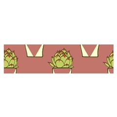 Cactus Pattern Background Texture Oblong Satin Scarf (16  X 60 ) by Hannah976