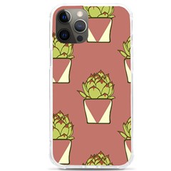 Cactus Pattern Background Texture Iphone 12 Pro Max Tpu Uv Print Case by Hannah976