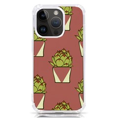 Cactus Pattern Background Texture Iphone 14 Pro Tpu Uv Print Case by Hannah976