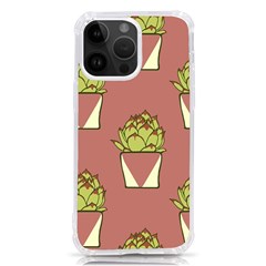 Cactus Pattern Background Texture Iphone 14 Pro Max Tpu Uv Print Case by Hannah976