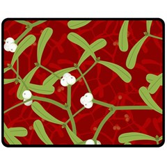 Mistletoe Christmas Texture Advent Fleece Blanket (Medium)