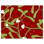 Mistletoe Christmas Texture Advent Two Sides Premium Plush Fleece Blanket (Medium) 60 x50  Blanket Front