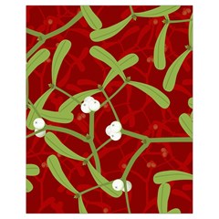 Mistletoe Christmas Texture Advent Drawstring Bag (Small)