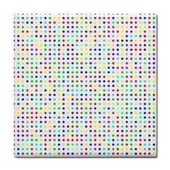 Dots Color Rows Columns Background Tile Coaster by Hannah976