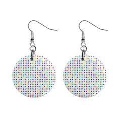 Dots Color Rows Columns Background Mini Button Earrings by Hannah976