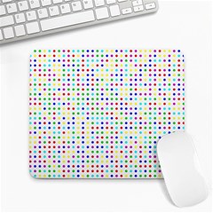 Dots Color Rows Columns Background Large Mousepad by Hannah976