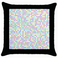 Dots Color Rows Columns Background Throw Pillow Case (black) by Hannah976