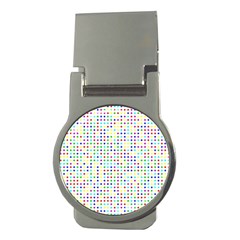 Dots Color Rows Columns Background Money Clips (round)  by Hannah976