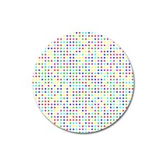 Dots Color Rows Columns Background Magnet 3  (round) by Hannah976