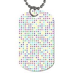 Dots Color Rows Columns Background Dog Tag (two Sides) by Hannah976