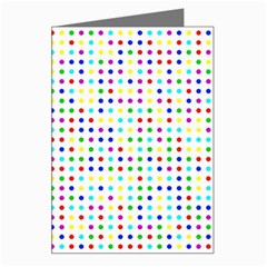 Dots Color Rows Columns Background Greeting Card by Hannah976