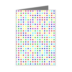 Dots Color Rows Columns Background Mini Greeting Card by Hannah976