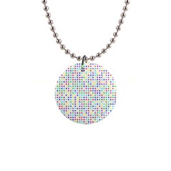 Dots Color Rows Columns Background 1  Button Necklace by Hannah976