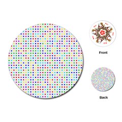 Dots Color Rows Columns Background Playing Cards Single Design (round) by Hannah976