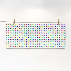 Dots Color Rows Columns Background Hand Towel by Hannah976