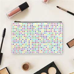 Dots Color Rows Columns Background Cosmetic Bag (medium) by Hannah976