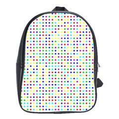 Dots Color Rows Columns Background School Bag (large) by Hannah976