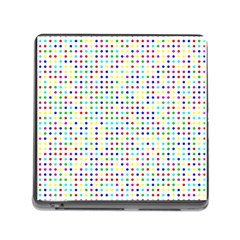 Dots Color Rows Columns Background Memory Card Reader (square 5 Slot) by Hannah976