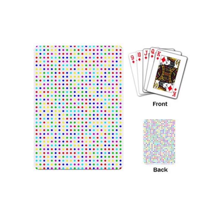 Dots Color Rows Columns Background Playing Cards Single Design (Mini)