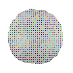 Dots Color Rows Columns Background Standard 15  Premium Round Cushions by Hannah976